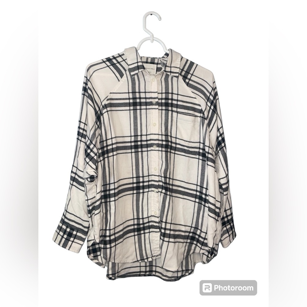 American eagle plaid oversized fit flannel XS